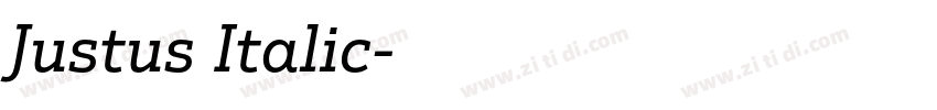 Justus Italic字体转换
